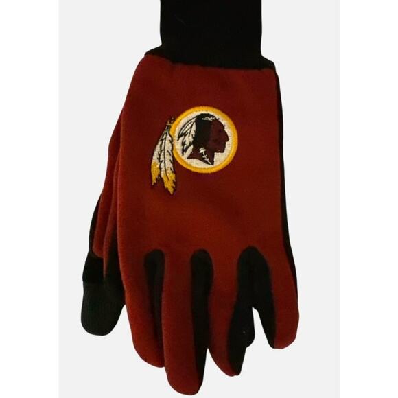 🆕 NFL Washington Redskins No Slip Gripper Utility Work Gloves W/ Team Logo - Picture 2 of 2